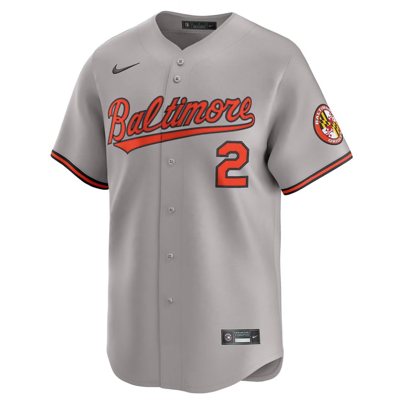 Orioles Road Gray jersey worn August 17 2026 against the Rays, from the MLB daily uniform tracker