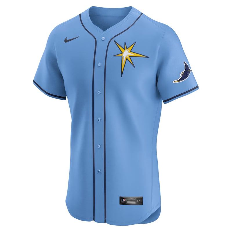 Rays Light Blue Alternate jersey worn August 3 2026, from the MLB daily uniform tracker