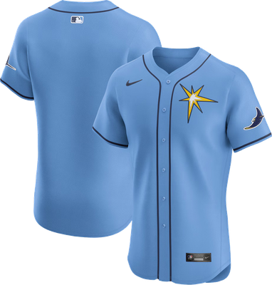 Tampa Bay Rays light blue alternate jersey worn July 8 2026 vs the Yankees, from the MLB daily uniform tracker