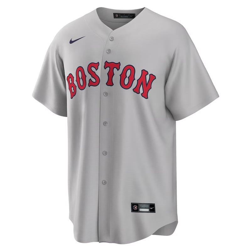 Red Sox Road Gray jersey worn August 16 2026, from the MLB daily uniform tracker