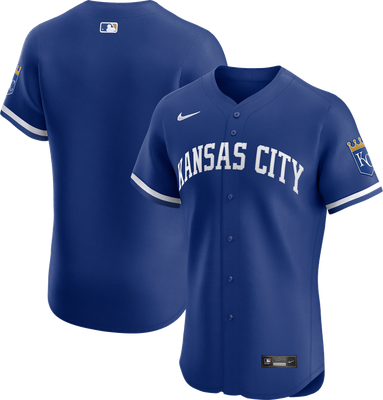 Kansas City Royals royal blue alternate jersey worn July 9 2026 at the Mets, from the MLB daily uniform tracker