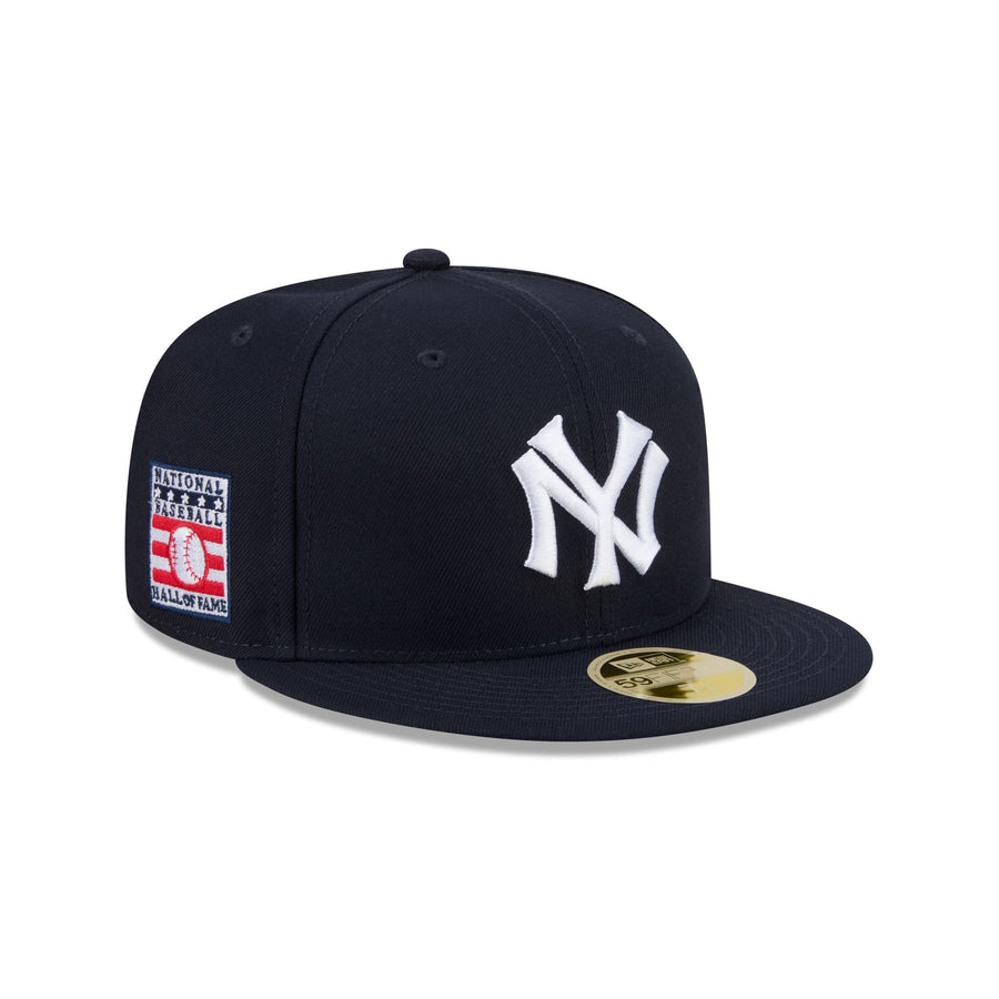 New York Yankees 1920s-30s throwback cap, navy with the interlocking NY and a Hall of Fame side patch