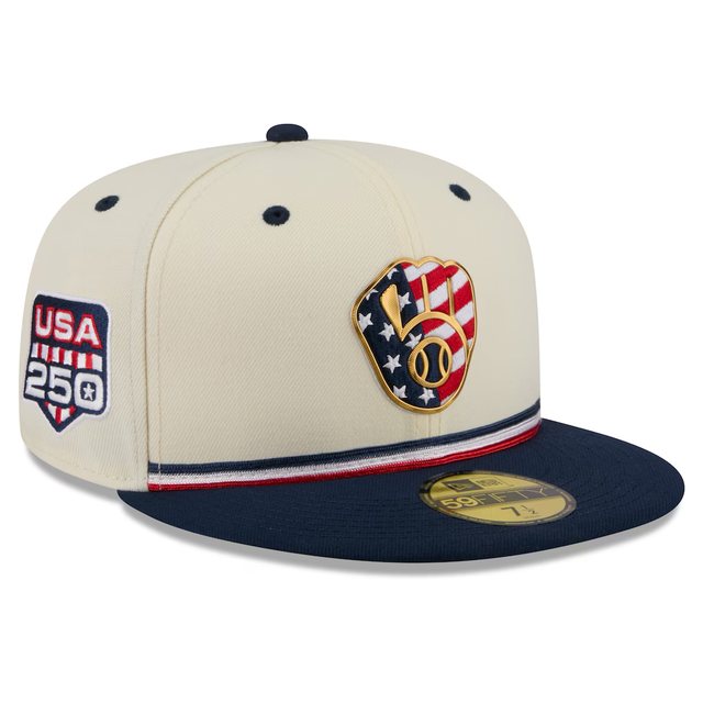 Milwaukee Brewers 2026 USA 250 Fourth of July 59FIFTY hat