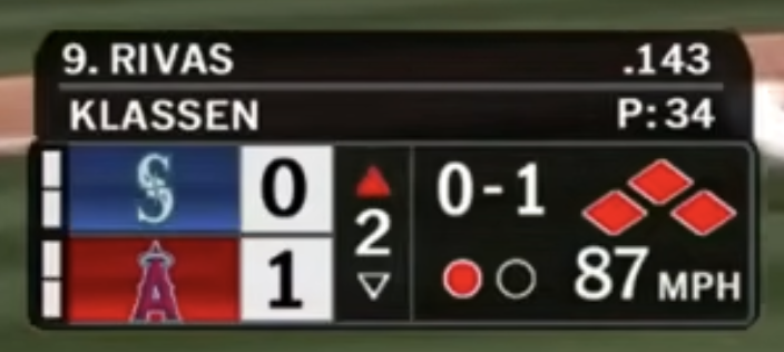 Mariners Scorebug