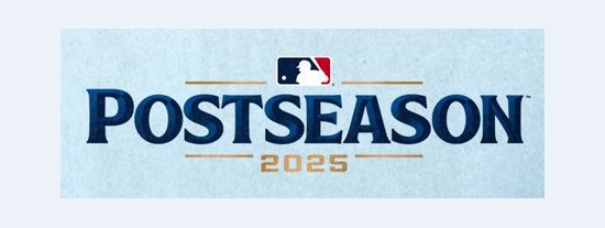 2025 MLB postseason logo, the 2024 serif POSTSEASON wordmark repeated with a gold 2025 under the gold rules