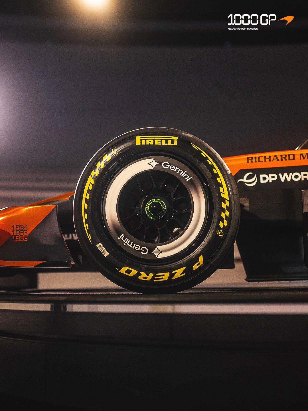 McLaren F1 Monaco Grand Prix 2026 special livery final detail studio shot of the MCL40 ready for the team's 1000th Formula 1 Grand Prix start at the Circuit de Monaco