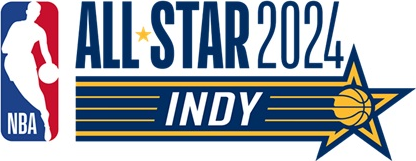 2024 NBA All-Star Game logo Indianapolis checkered racing star