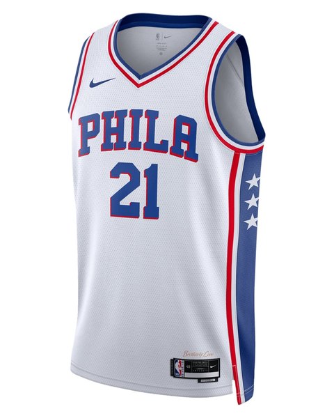 Philadelphia 76ers Association White jersey worn October 25 2026 against the Pistons, from the NBA daily uniform tracker