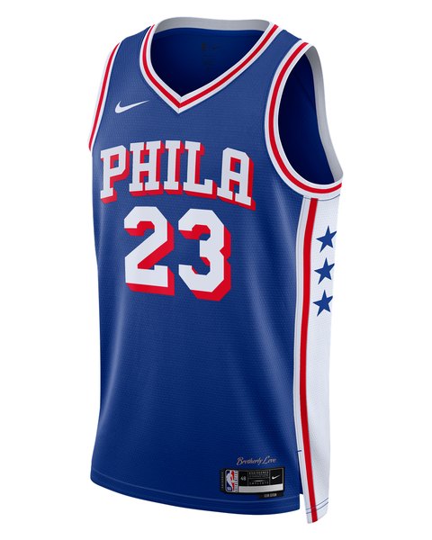 Philadelphia 76ers Icon Edition jersey worn October 22 2026 against the Cavaliers, from the NBA daily uniform tracker
