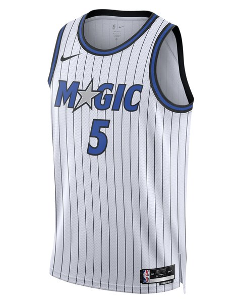 Orlando Magic Association White jersey worn October 25 2026 against the Knicks, from the NBA daily uniform tracker