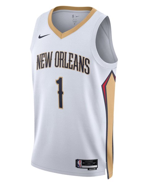 New Orleans Pelicans Association White jersey worn October 24 2026 against the Nuggets, from the NBA daily uniform tracker