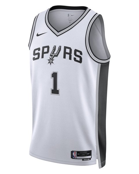 San Antonio Spurs Association White jersey worn October 24 2026 against the Mavericks, from the NBA daily uniform tracker