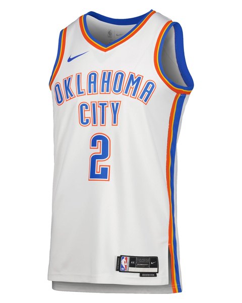 Oklahoma City Thunder Association White jersey worn October 25 2026 against the Clippers, from the NBA daily uniform tracker