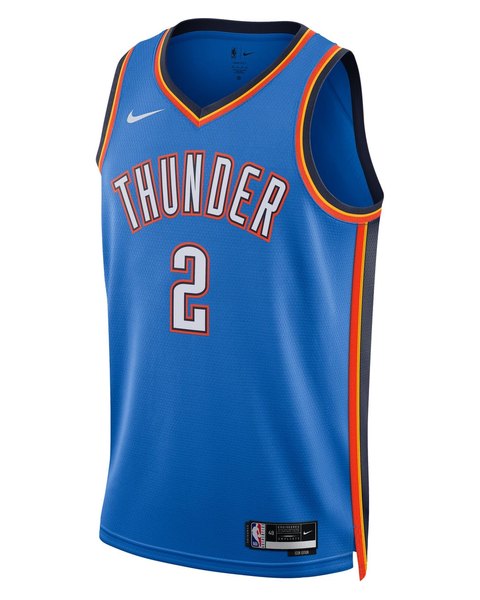 Oklahoma City Thunder Icon Edition jersey worn October 22 2026 against the Nuggets, from the NBA daily uniform tracker
