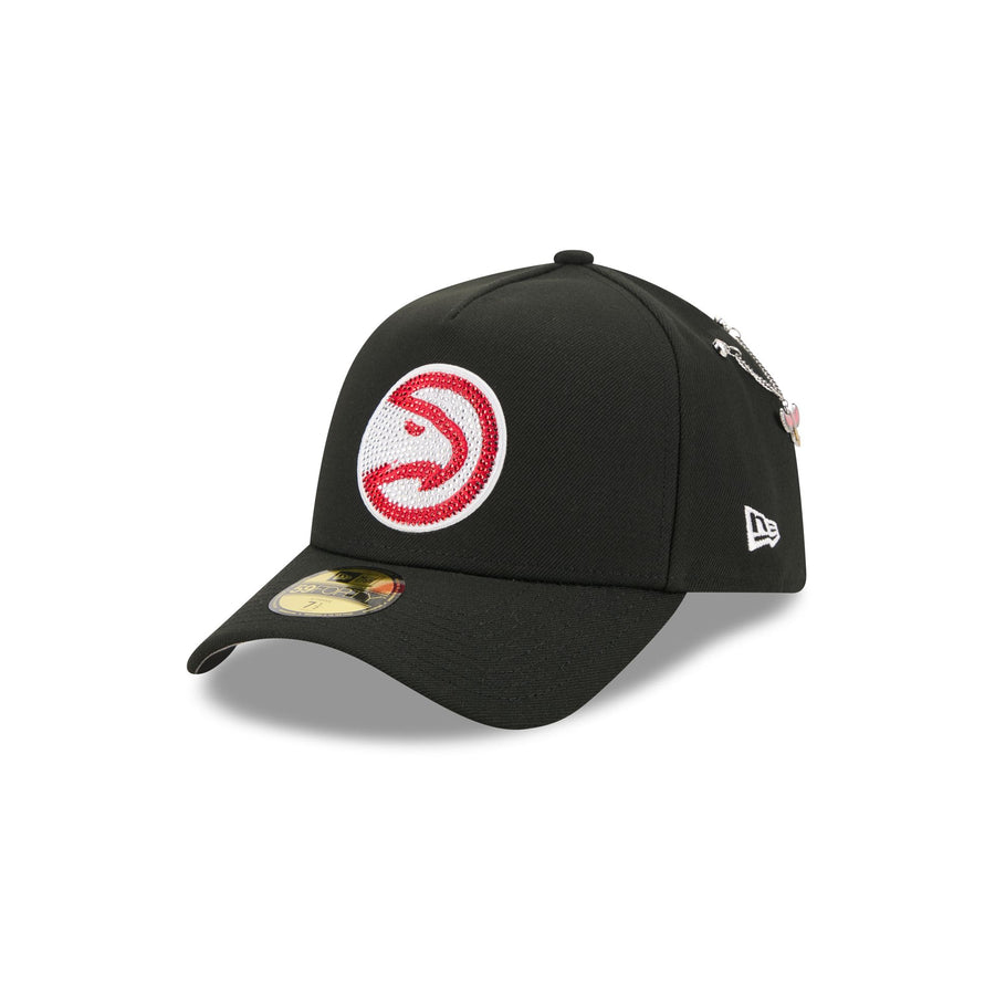 Atlanta Hawks 2026 NBA Draft New Era 59FORTY A-Frame hat with rhinestone hawk logo and chain pin