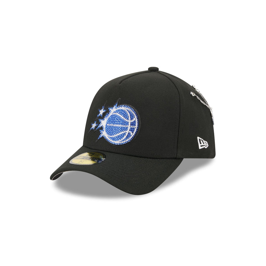 Orlando Magic 2026 NBA Draft New Era 59FORTY A-Frame hat with rhinestone logo and chain pin
