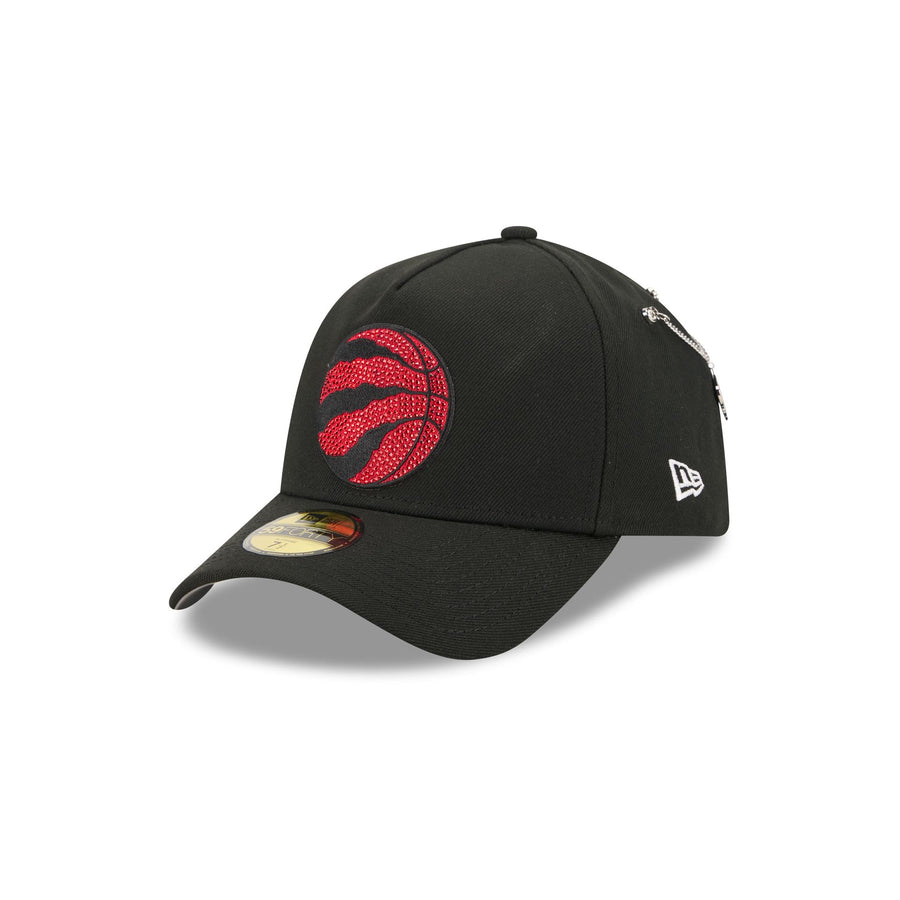 Toronto Raptors 2026 NBA Draft New Era 59FORTY A-Frame hat with rhinestone claw ball logo and chain pin