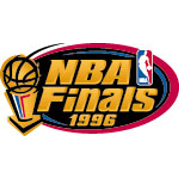 1996 NBA Finals logo Bulls over Sonics gold wordmark