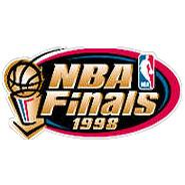 1998 NBA Finals logo Bulls over Jazz gold wordmark