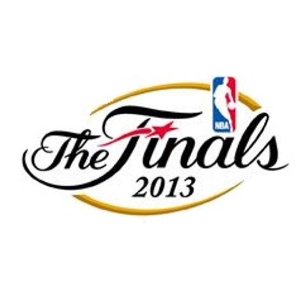 2013 NBA Finals logo Heat over Spurs silver trophy