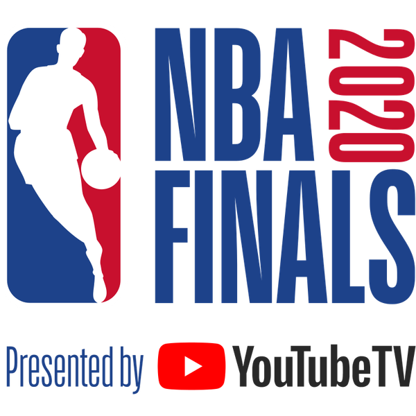 2020 NBA Finals logo Lakers over Heat bubble YouTube TV vertical mark