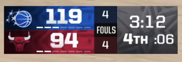 Chicago Bulls NBC Sports Chicago scorebug 2026 NBA season