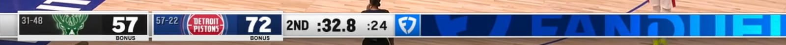 FanDuel Sports Network Detroit Pistons scorebug 2026