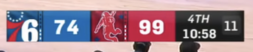 Houston Rockets local broadcast scorebug 2026 NBA season