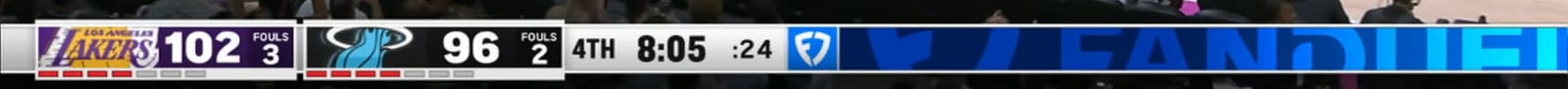 FanDuel Sports Network Miami Heat scorebug 2026