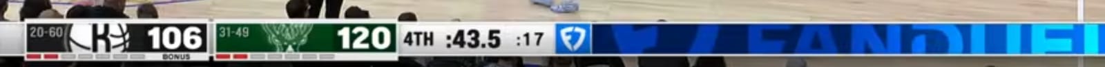 FanDuel Sports Network Milwaukee Bucks scorebug 2026