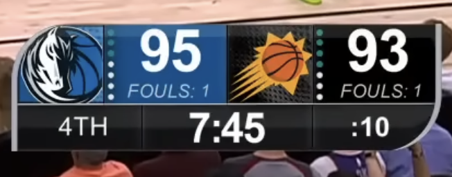 Phoenix Suns local broadcast scorebug 2026 NBA season