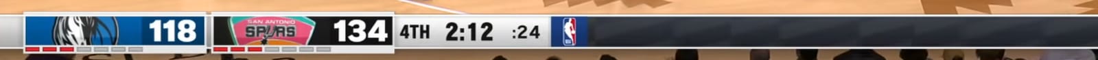 FanDuel Sports Network San Antonio Spurs scorebug 2026
