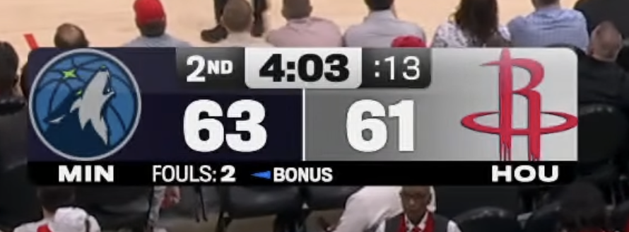 Amazon Prime Video NBA scorebug 2026 with team graphics