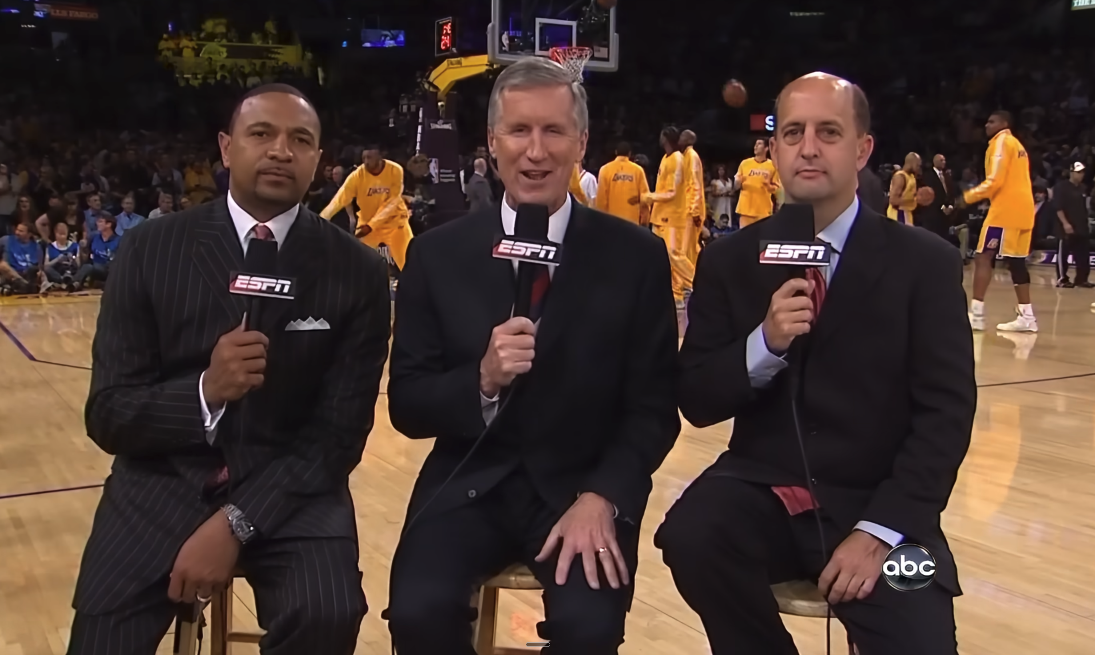 ESPN NBA Finals OG broadcast crew Mike Breen Mark Jackson Jeff Van Gundy
