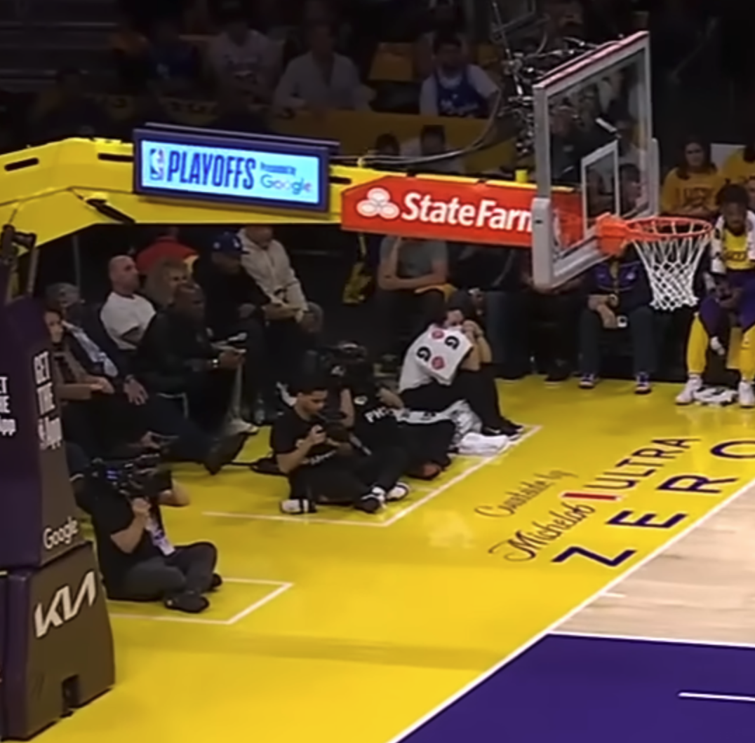 NBA Playoffs first round basket stanchion pad branding 2025 2026