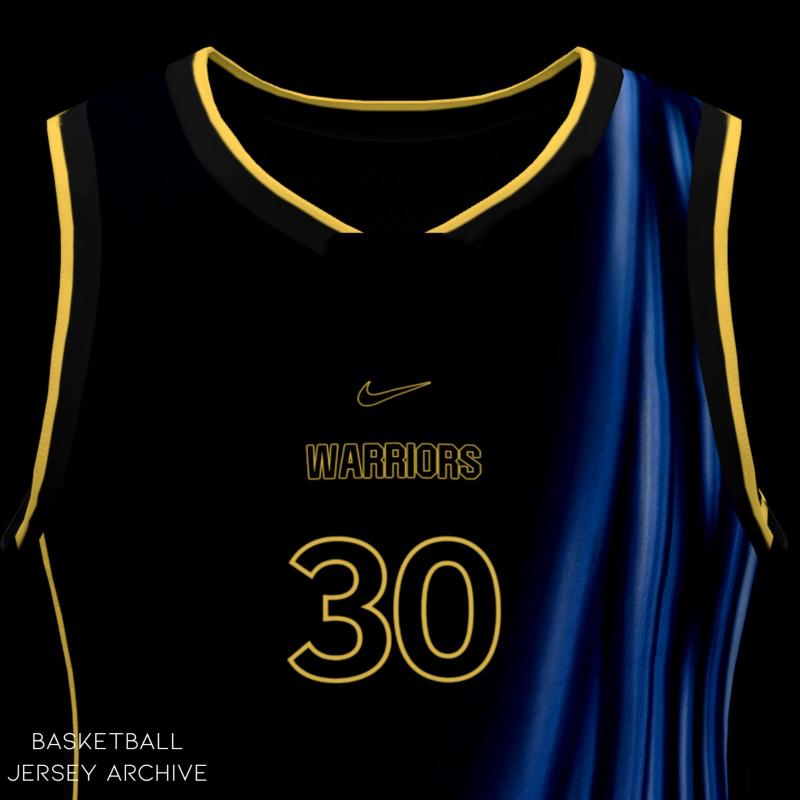 Close-up of Warriors 2026 Christmas jersey Bay Bridge pattern detail on left side