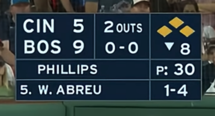 Old NESN scorebug Red Sox broadcast