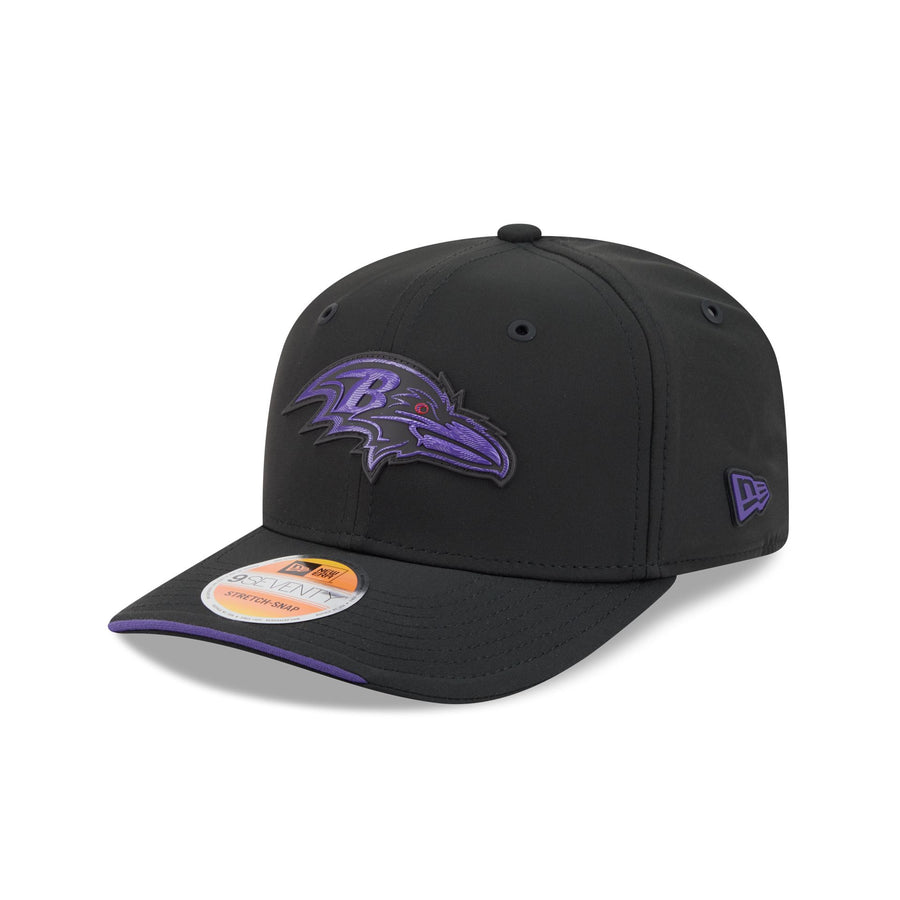 Baltimore Ravens 2026 Sideline Primary 9SEVENTY Stretch-Snap hat