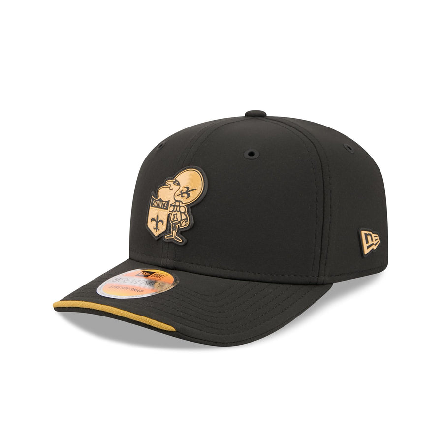 New Orleans Saints 2026 Sideline Historic 9SEVENTY Stretch-Snap throwback hat
