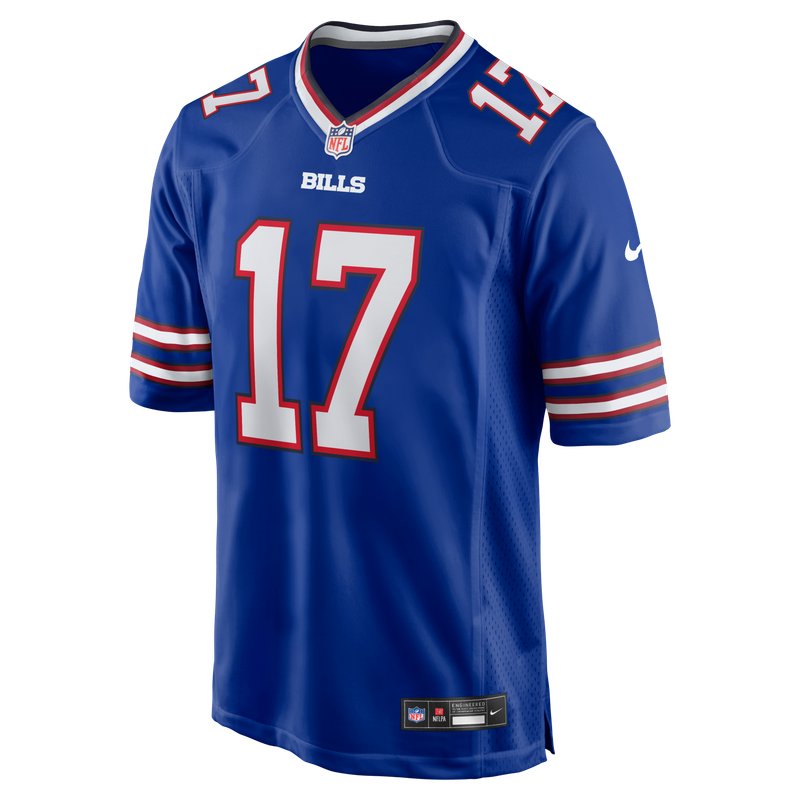 Buffalo Bills royal home jersey worn Thursday September 17, 2026 against the Lions, from the ColorWay Sports NFL uniform tracker