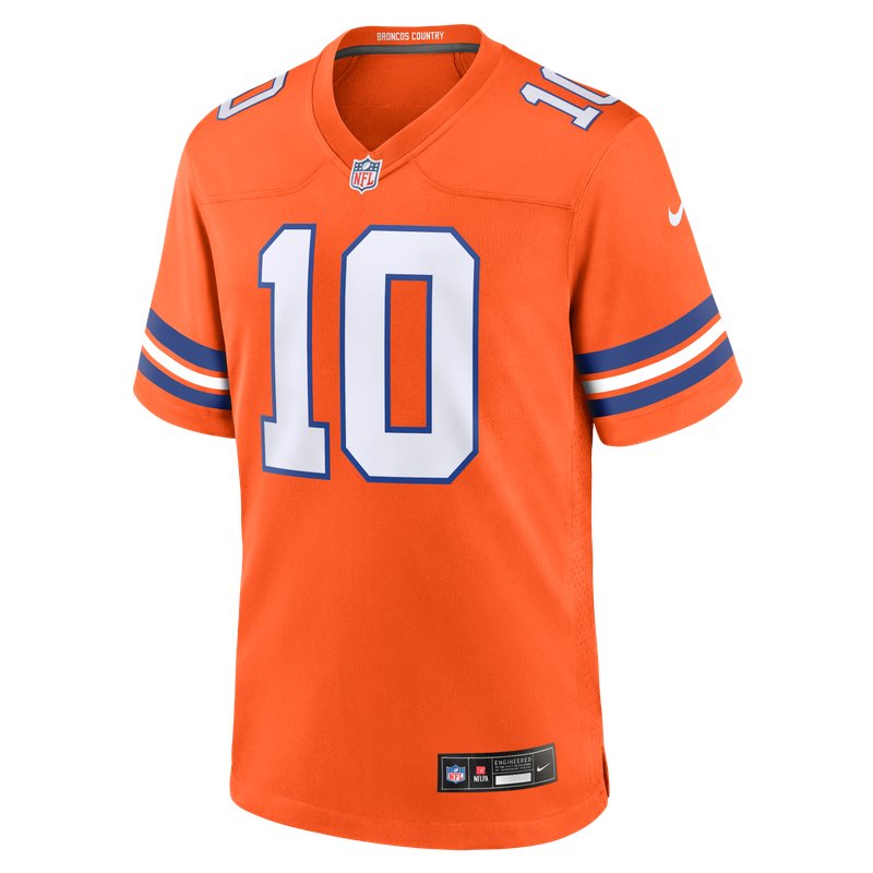 Denver Broncos orange throwback jersey, confirmed against the Seahawks on Thursday Night Football in Week 6 of 2026