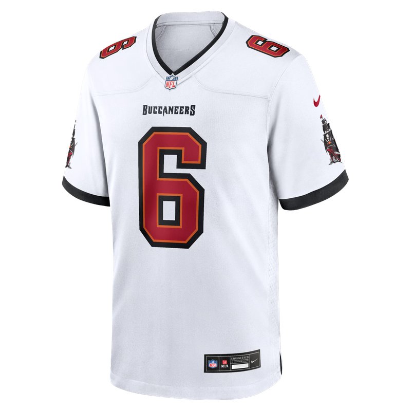 Tampa Bay Buccaneers white road jersey worn Sunday September 13, 2026 against the Bengals, from the ColorWay Sports NFL uniform tracker