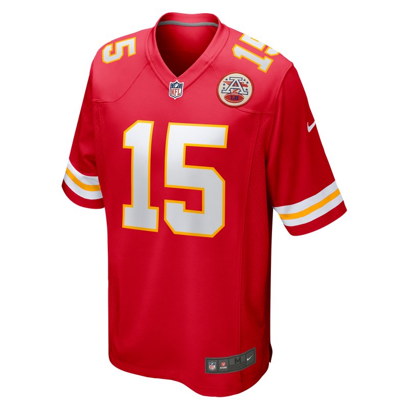 Kansas City Chiefs red home jersey worn Monday September 14, 2026 against the Broncos, from the ColorWay Sports NFL uniform tracker