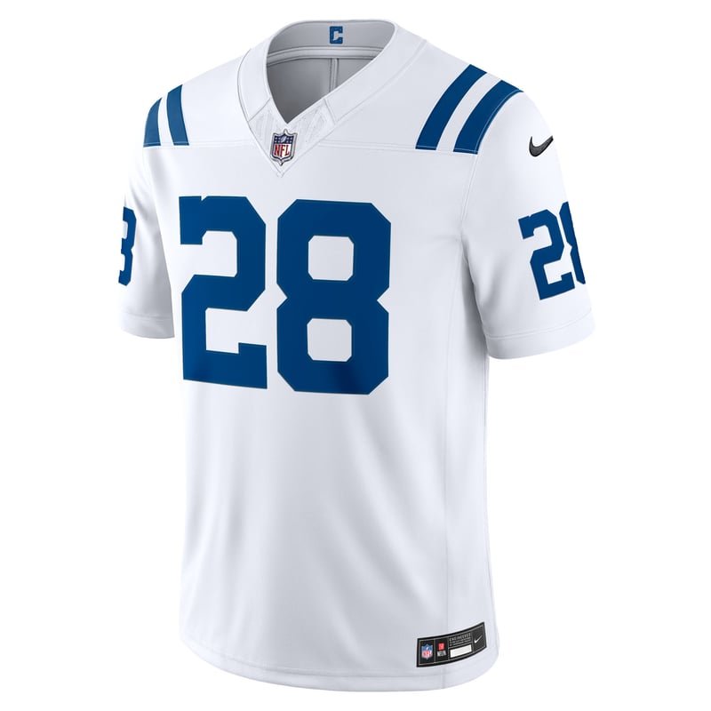 Indianapolis Colts white road jersey, expected against Washington in London in Week 4 of 2026