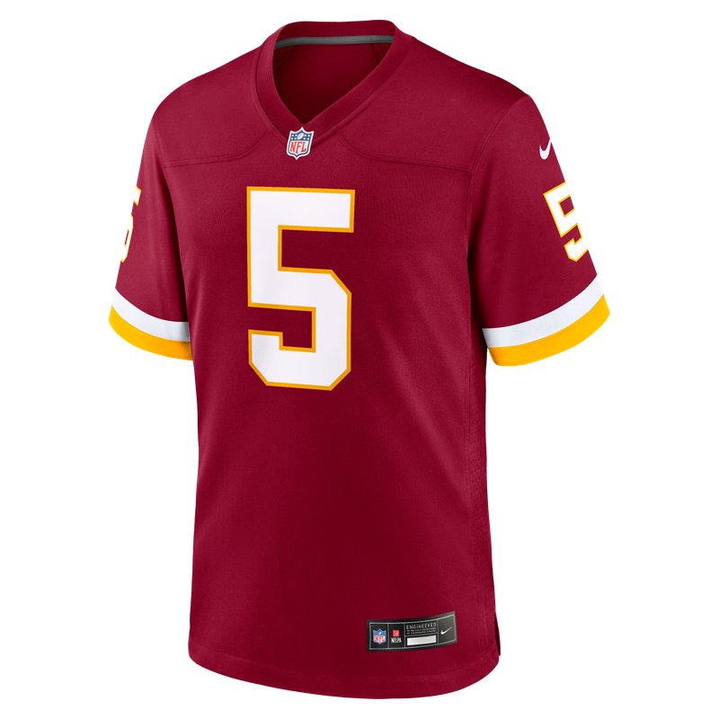 Washington Commanders burgundy jersey, worn as the designated home team in London in Week 4 of 2026