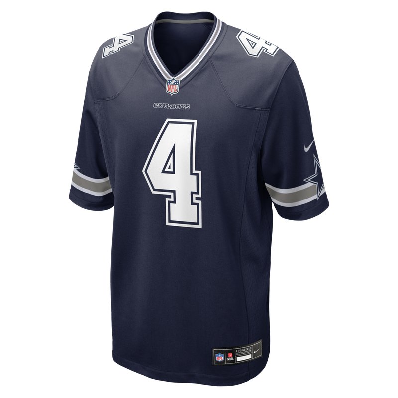Dallas Cowboys navy jersey, confirmed at Houston in Week 4 of 2026