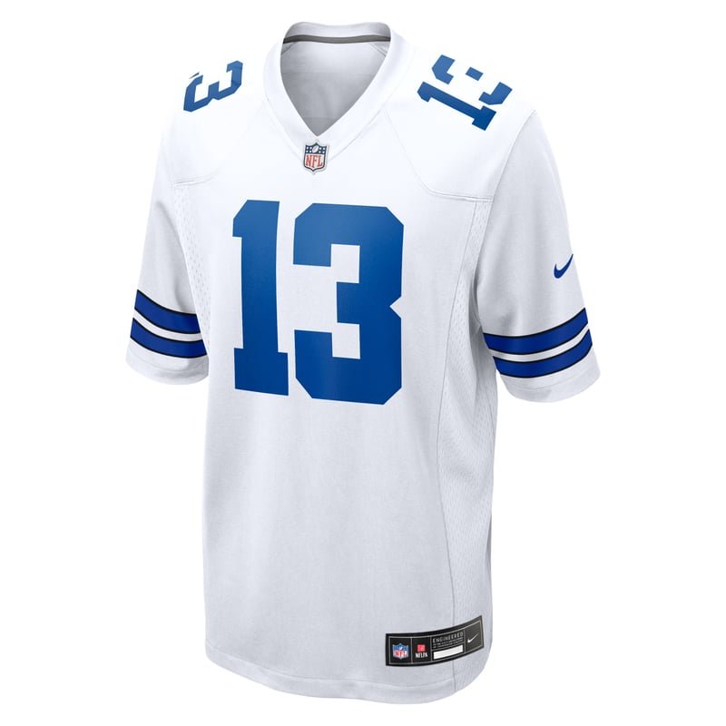 Dallas Cowboys white home jersey worn Sunday September 13, 2026 against the Giants, from the ColorWay Sports NFL uniform tracker