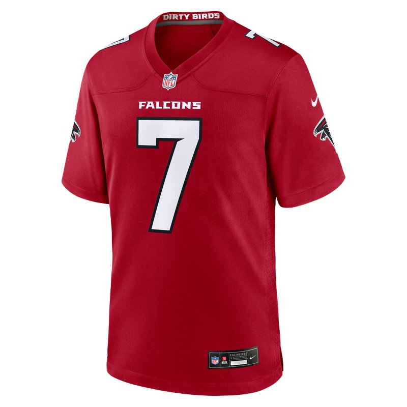 Atlanta Falcons red jersey, confirmed at New Orleans on Monday Night Football in Week 4 of 2026