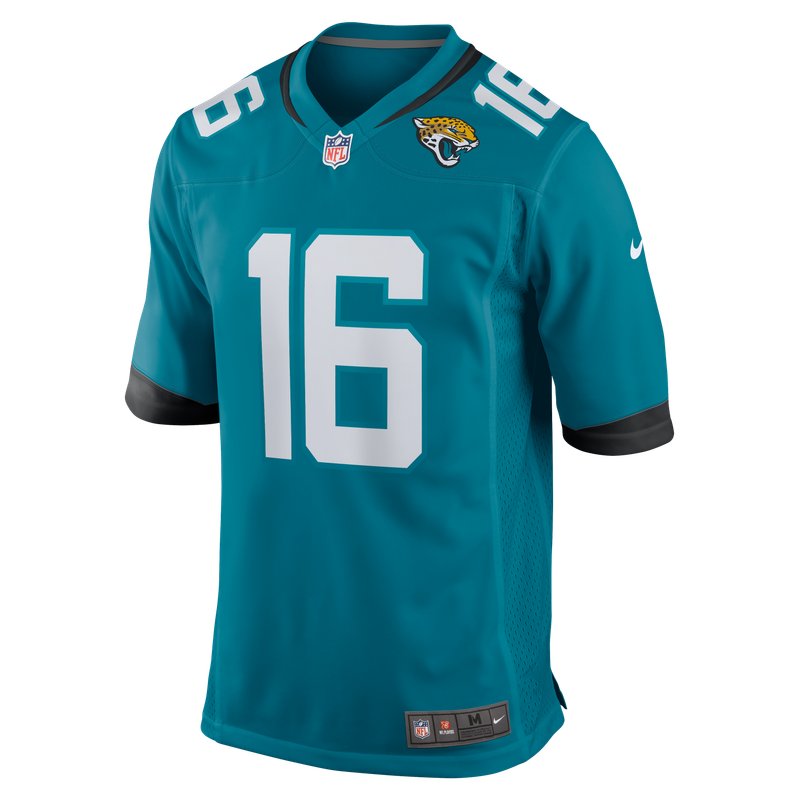 Jacksonville Jaguars teal home jersey worn Sunday September 13, 2026 against the Browns, from the ColorWay Sports NFL uniform tracker