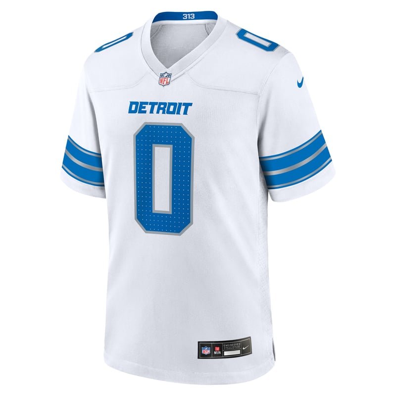Detroit Lions white road jersey worn Thursday September 17, 2026 against the Bills, from the ColorWay Sports NFL uniform tracker
